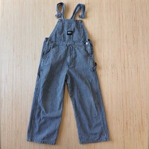 Key Apparel Striped Bib Overalls
